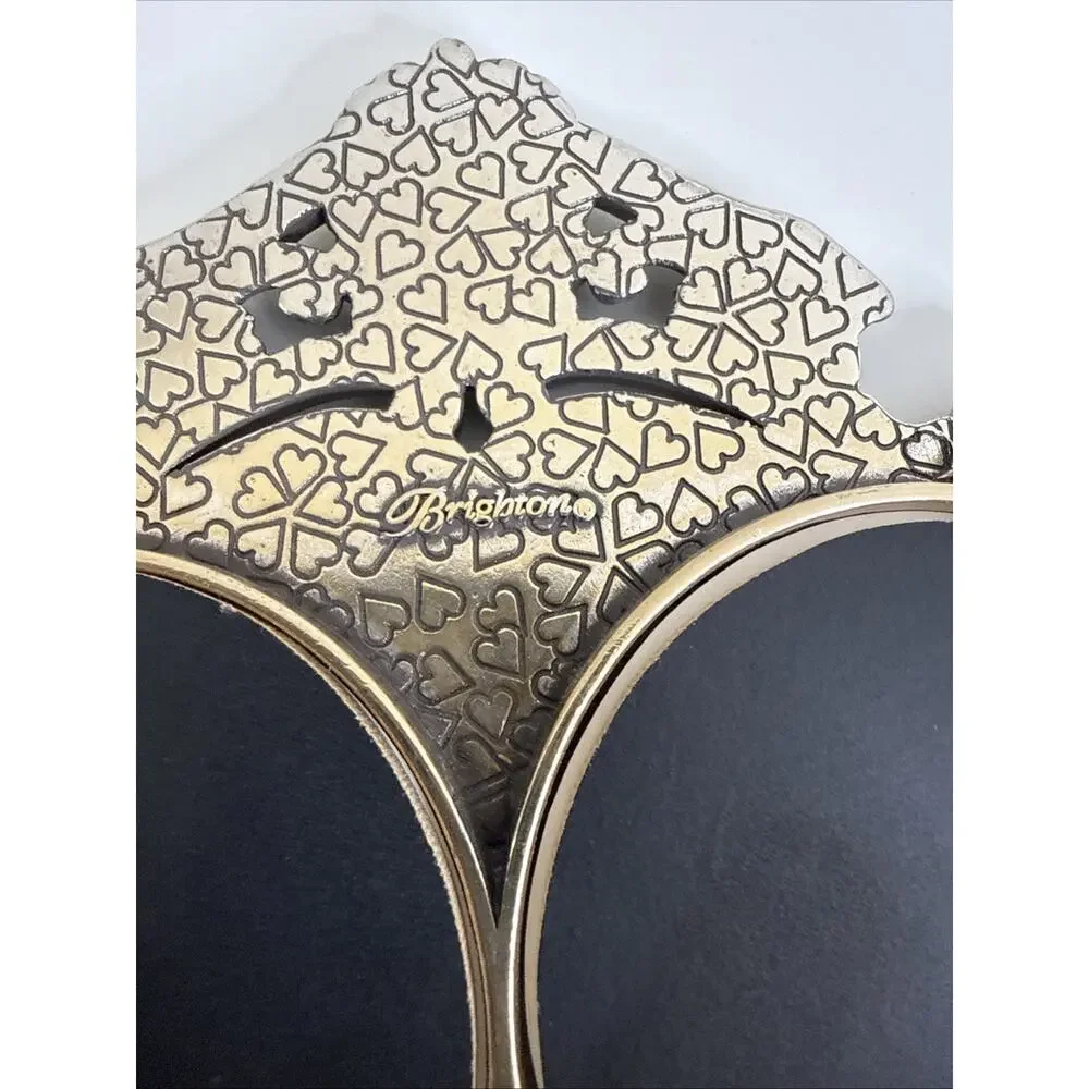 BRIGHTON Victorian Romance Silver Plated Double Oval Picture Frame Ornate
